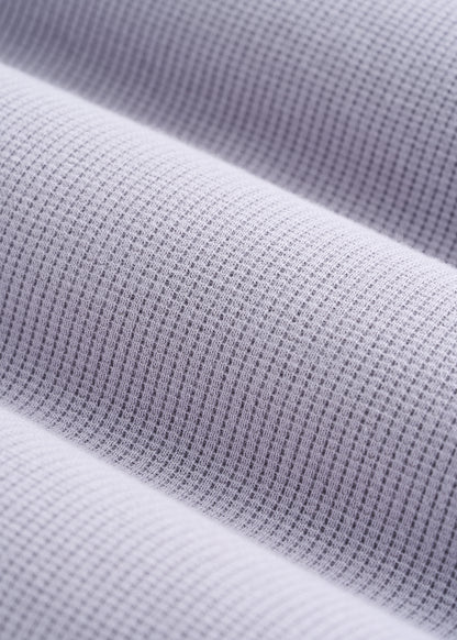 Micro-Waffle Crewneck for Tall Men in Dusty Lilac