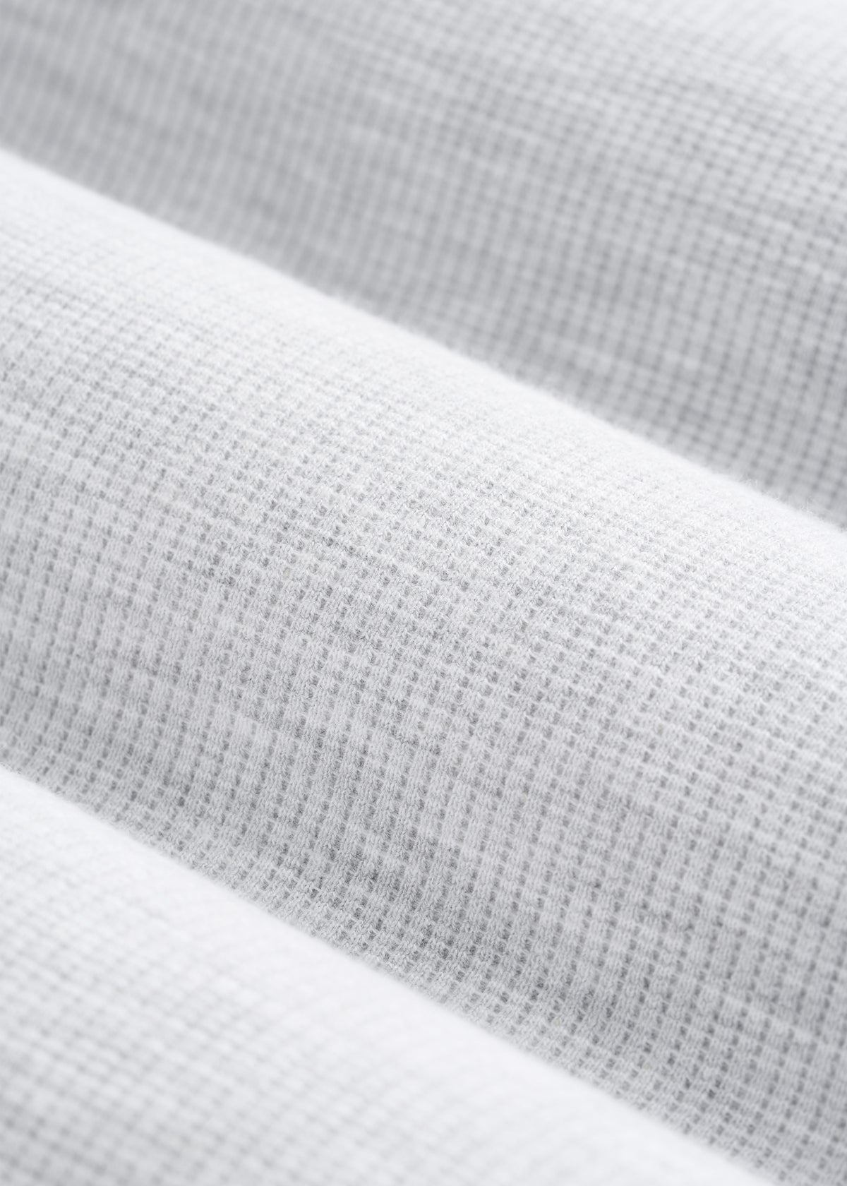 Micro-Waffle Crewneck for Tall Men in Light Heather Grey