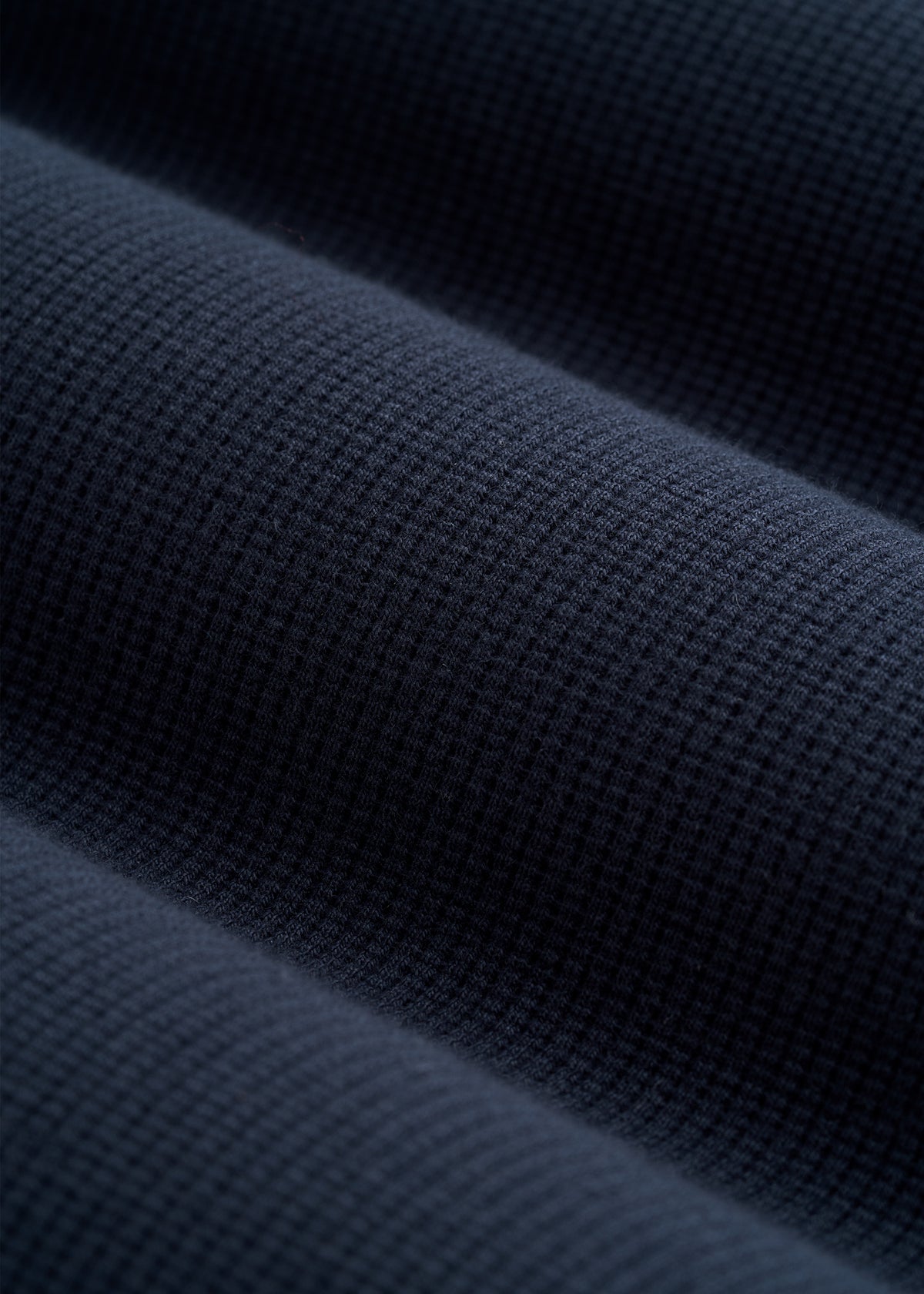 Micro-Waffle Crewneck for Tall Men in Royal Navy