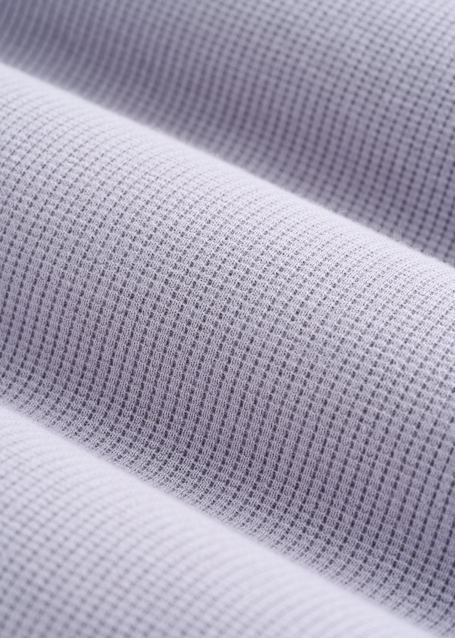 Micro-Waffle Henley for Tall Men in Dusty Lilac