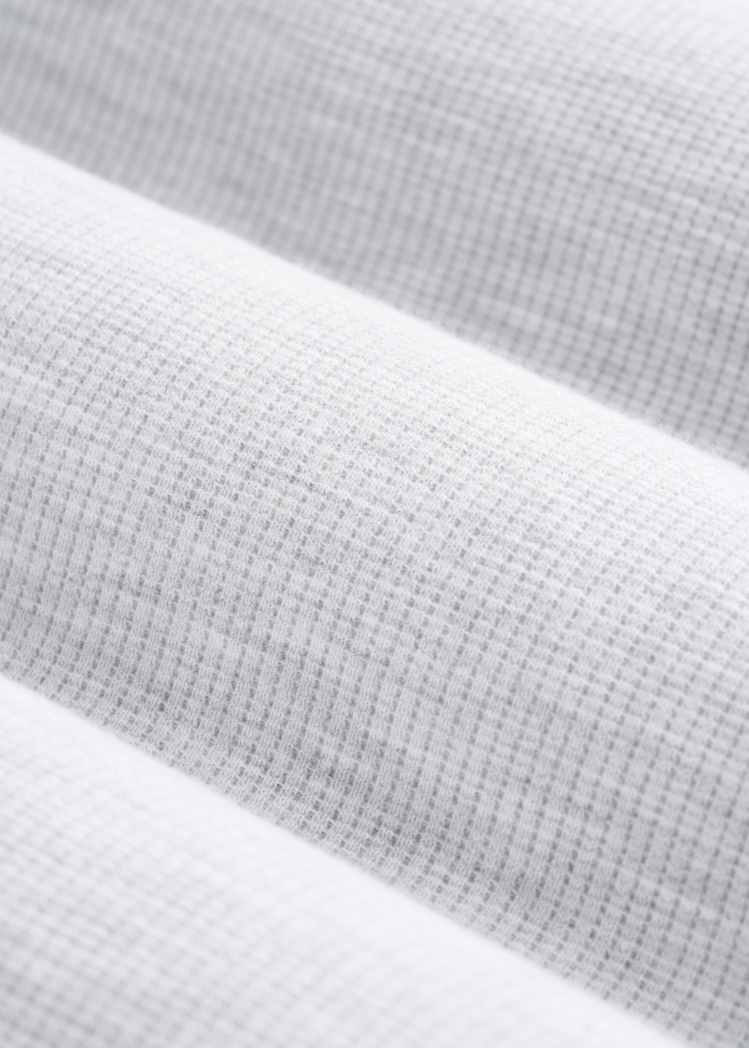 Micro-Waffle Henley for Tall Men in Light Heather Grey
