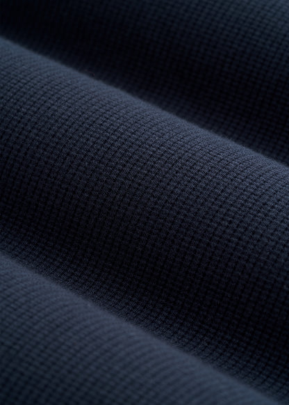 Micro-Waffle Henley for Tall Men in Royal Navy
