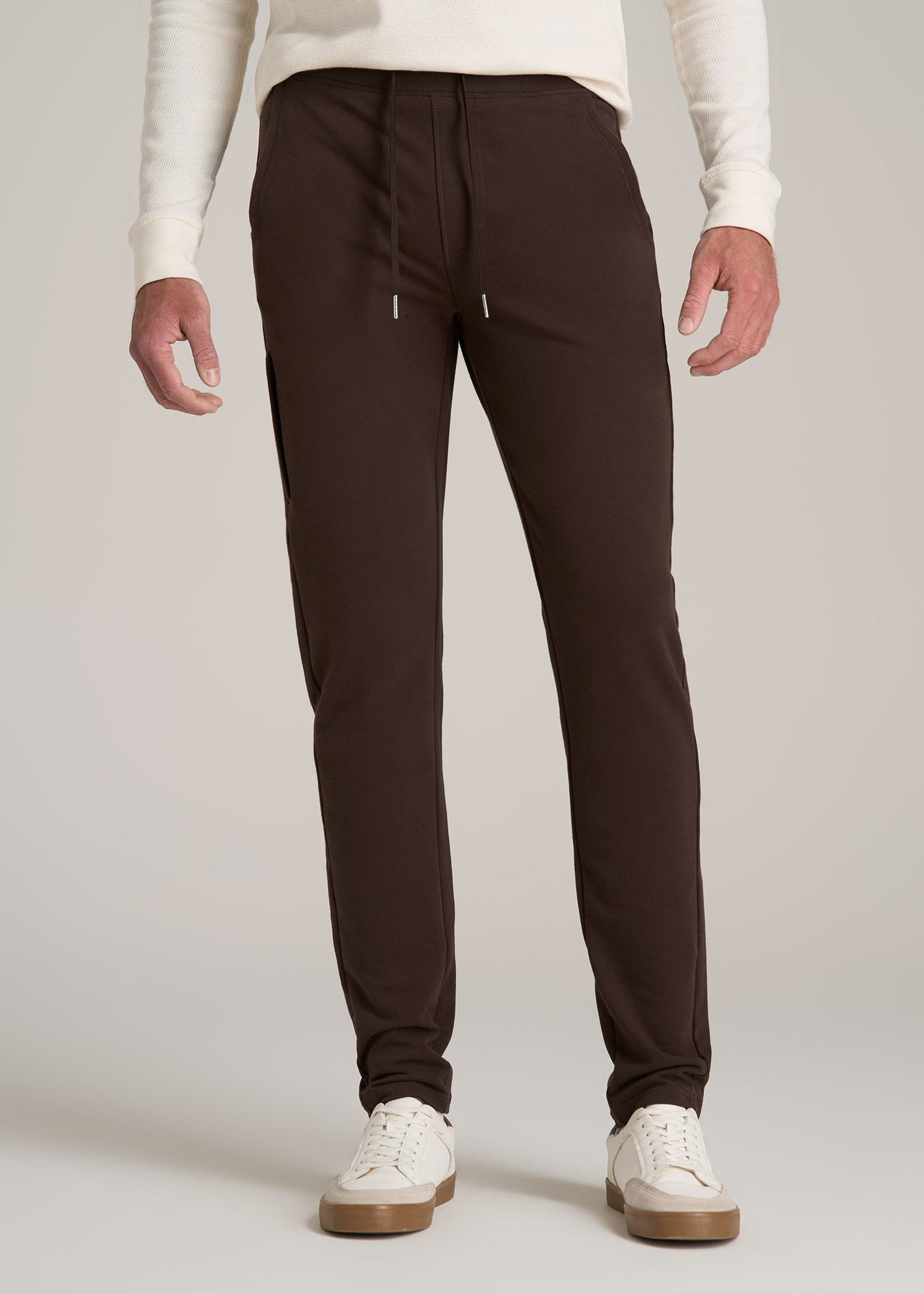 Microsanded French Terry Sweatpants for Tall Men in Espresso