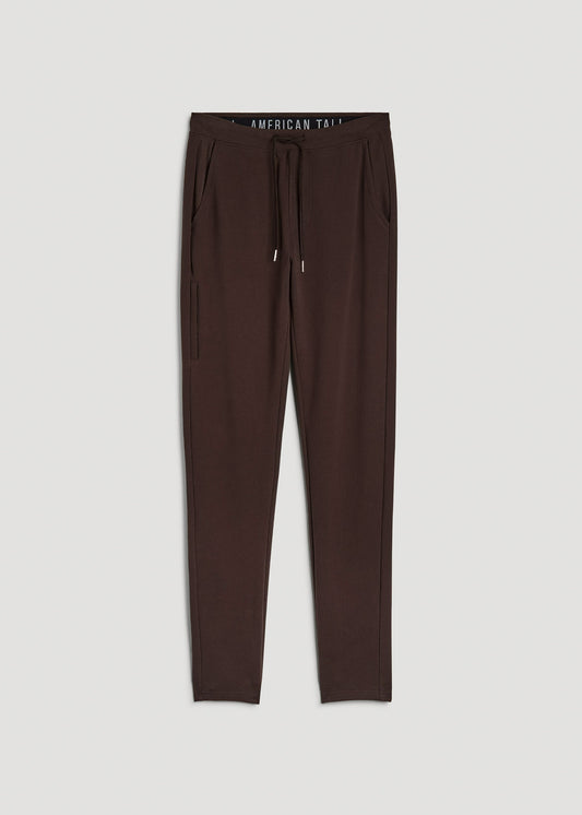 Microsanded French Terry Sweatpants for Tall Men in Espresso