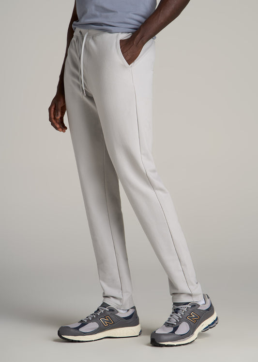 Microsanded French Terry Sweatpants For Tall Men in Light Grey