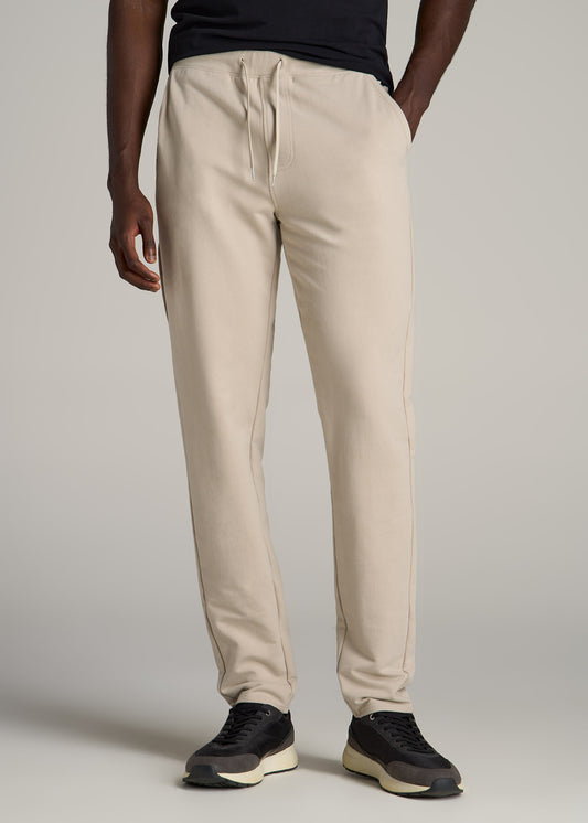 Microsanded French Terry Sweatpants For Tall Men in Stone