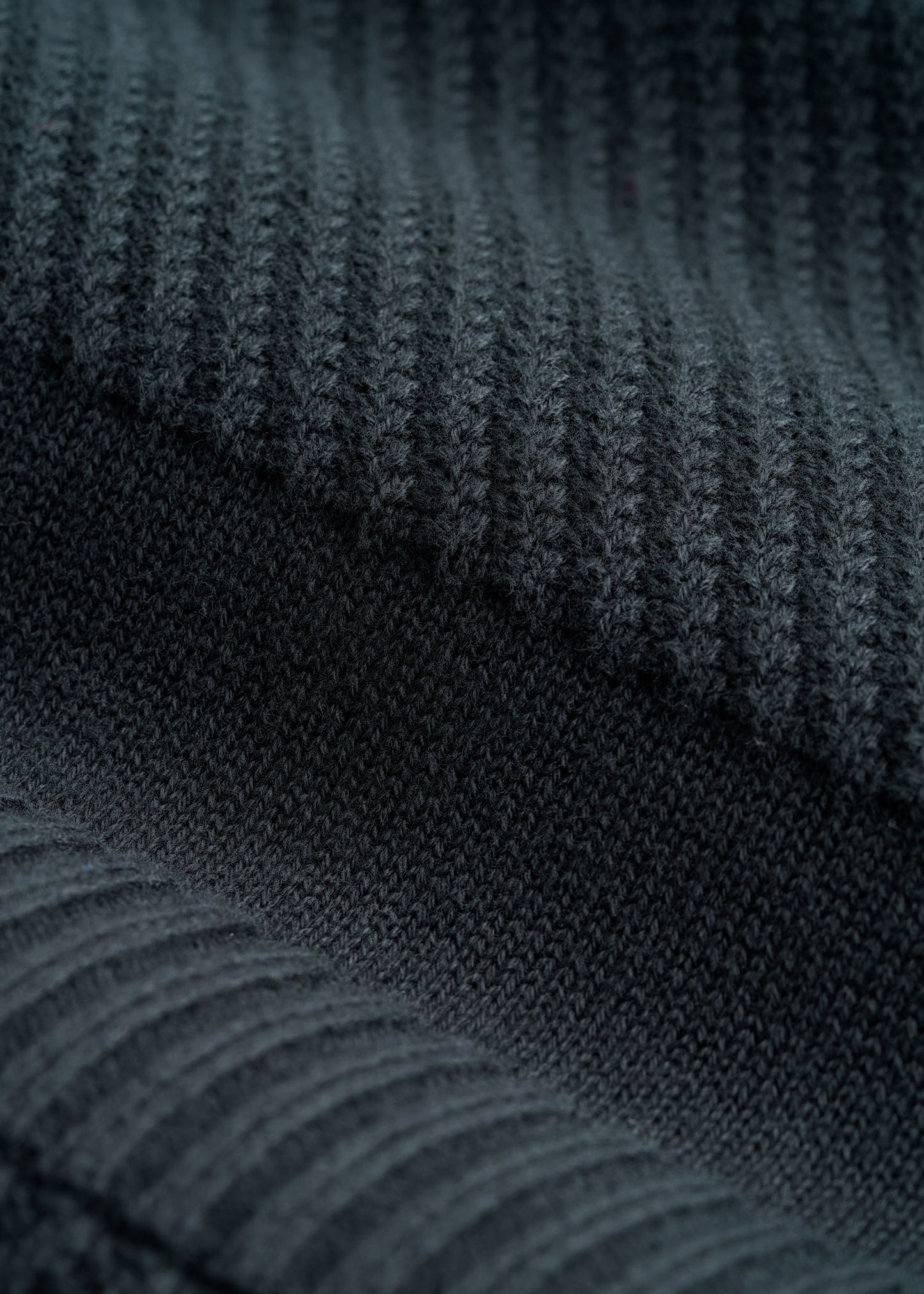 Minimalist Embossed Knit Sweater for Tall Men in Midnight Green