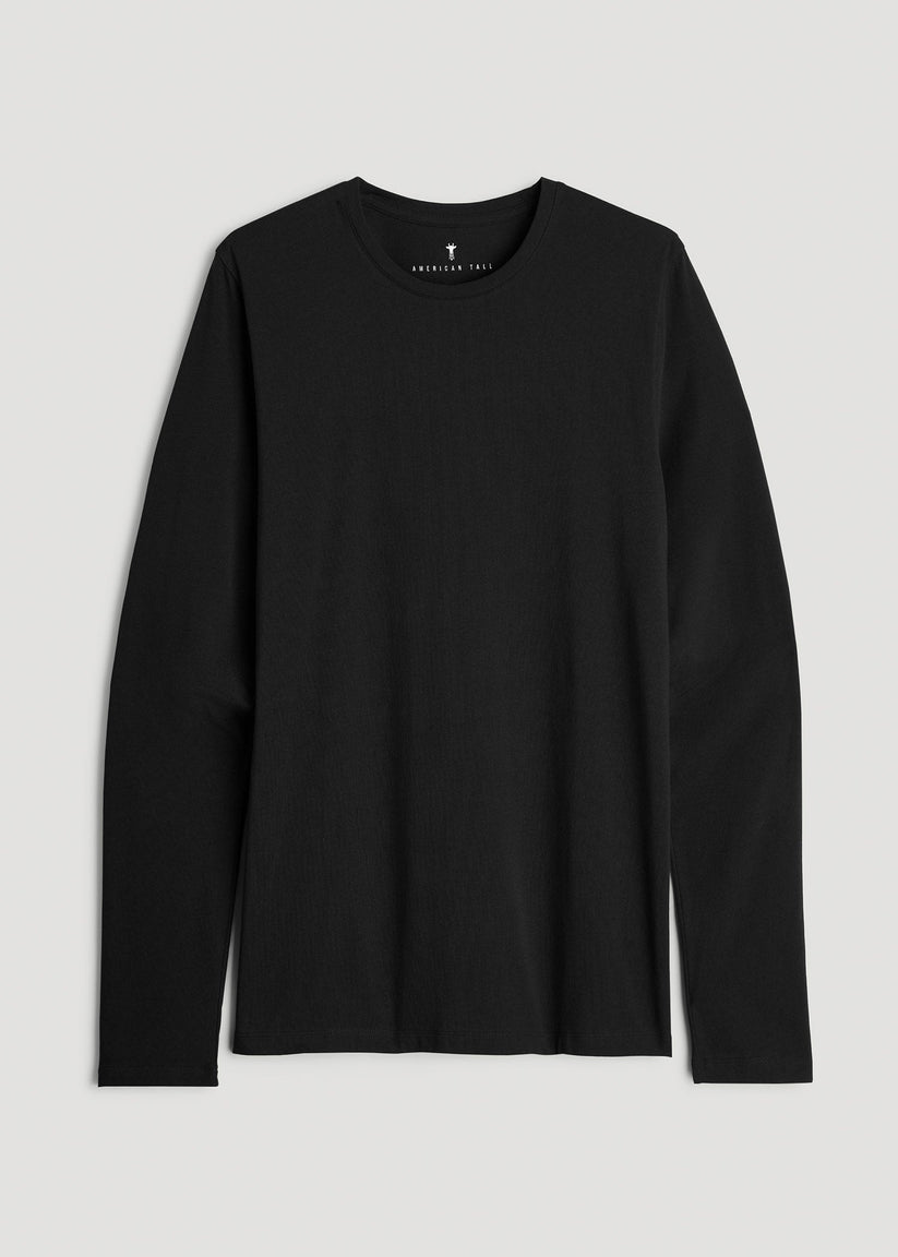 Mens Casual Long Sleeved T Shirt Dark Fig