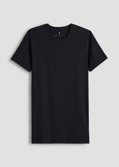 The Essential MODERN-FIT Crewneck Tee for Tall Men in Black