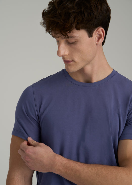 The Essential MODERN-FIT Crewneck Tee for Tall Men in Future Dusk