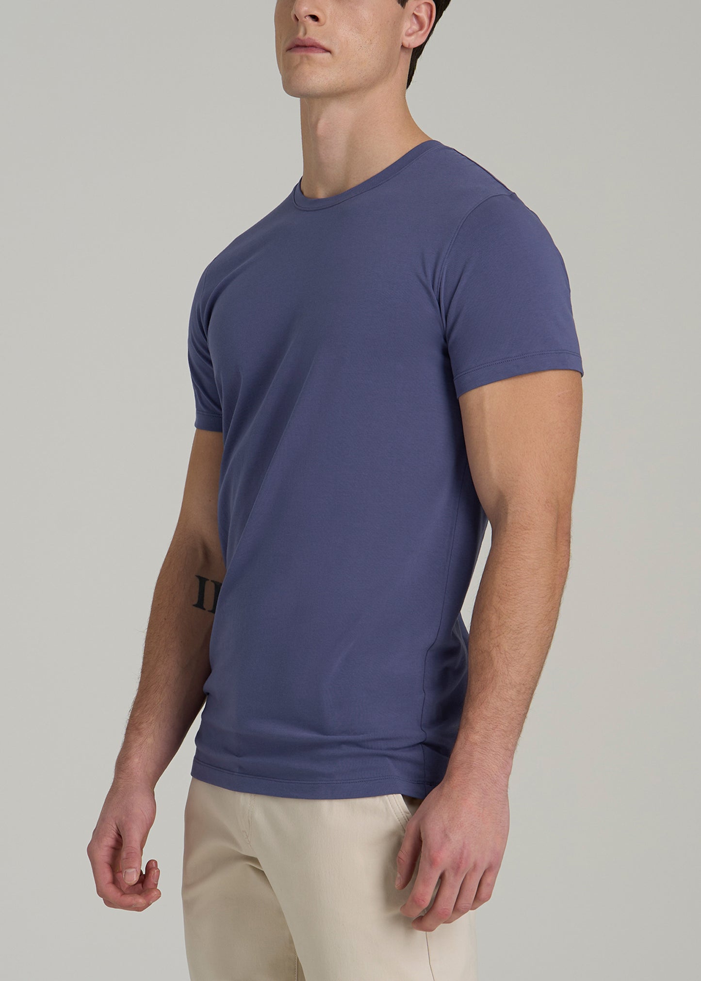 The Essential MODERN-FIT Crewneck Tee for Tall Men in Future Dusk