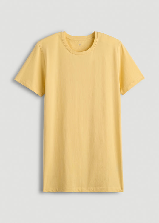 The Essential MODERN-FIT Crewneck Tee for Tall Men in Lemon Drop