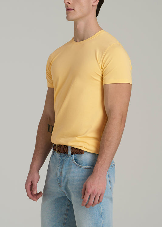 The Essential MODERN-FIT Crewneck Tee for Tall Men in Lemon Drop