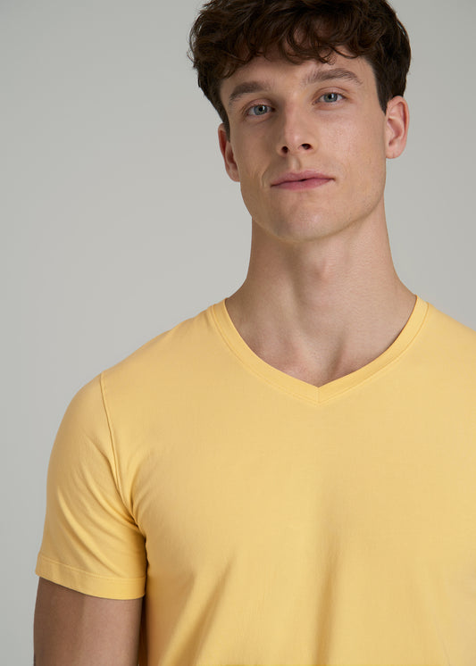 The Essential MODERN-FIT V-Neck Tee for Tall Men in Lemon Drop