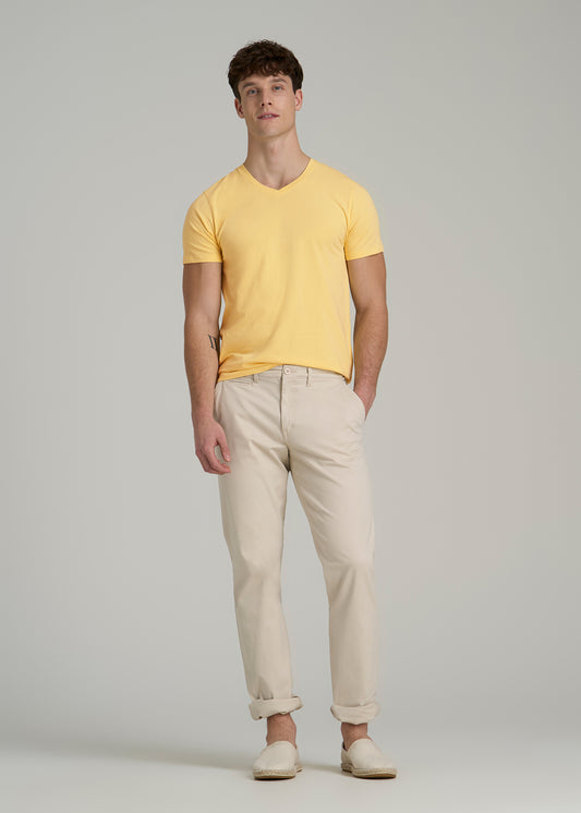 The Essential MODERN-FIT V-Neck Tee for Tall Men in Lemon Drop