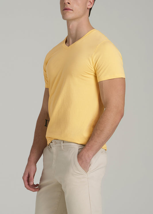 The Essential MODERN-FIT V-Neck Tee for Tall Men in Lemon Drop