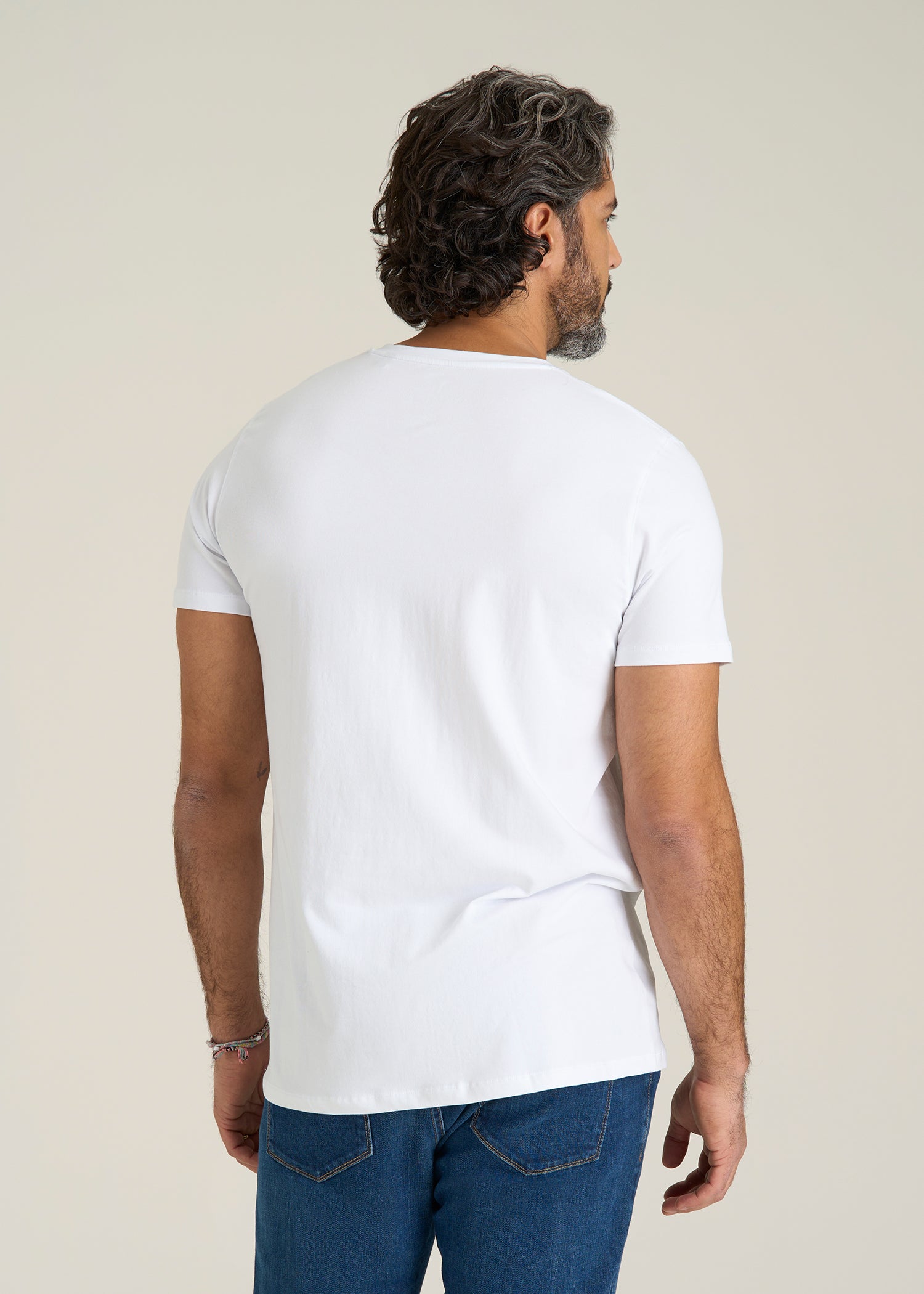 The Essential MODERN-FIT V-Neck Tee for Tall Men in White