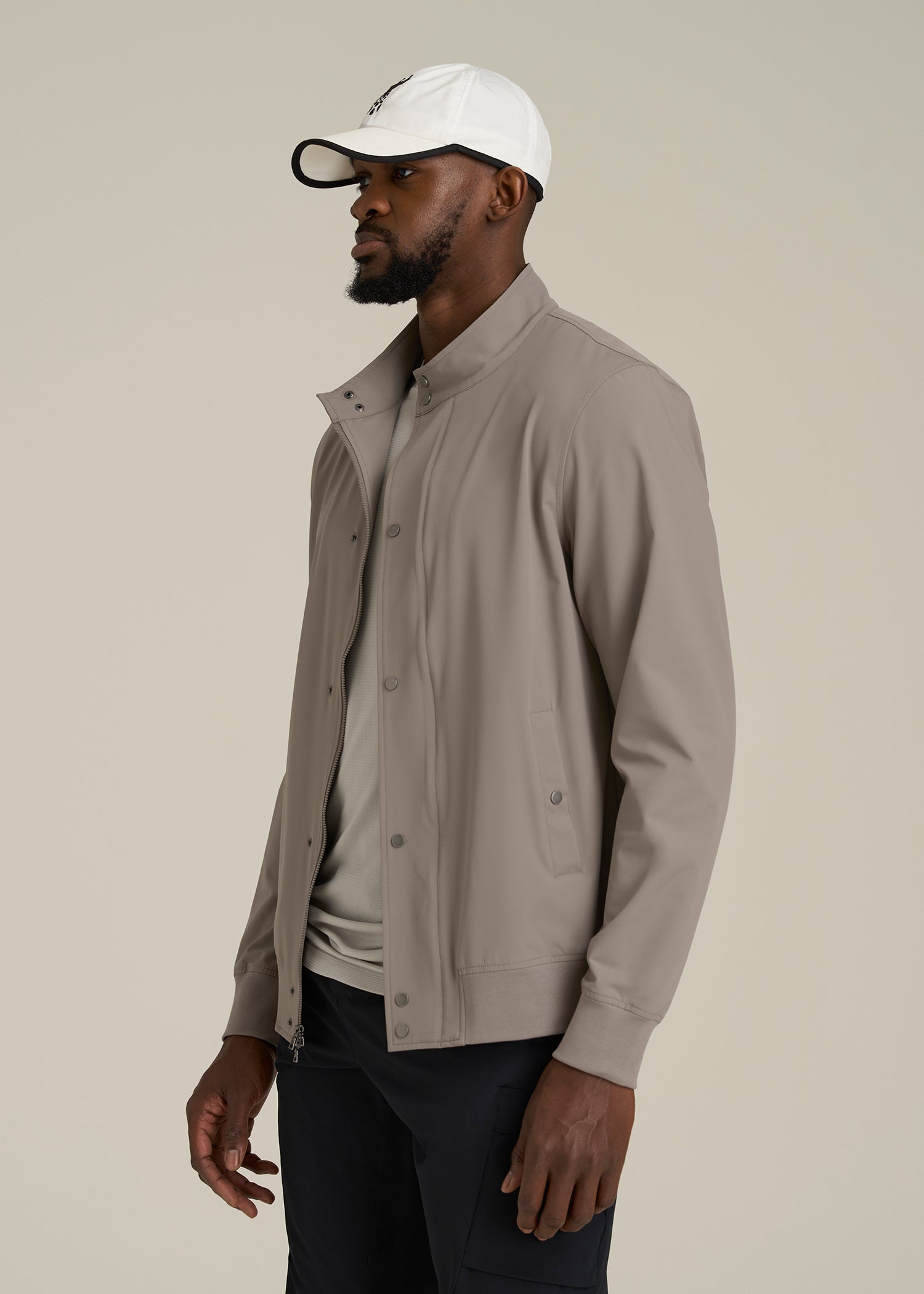 Motion Bomber Jacket for Tall Men in Portobello