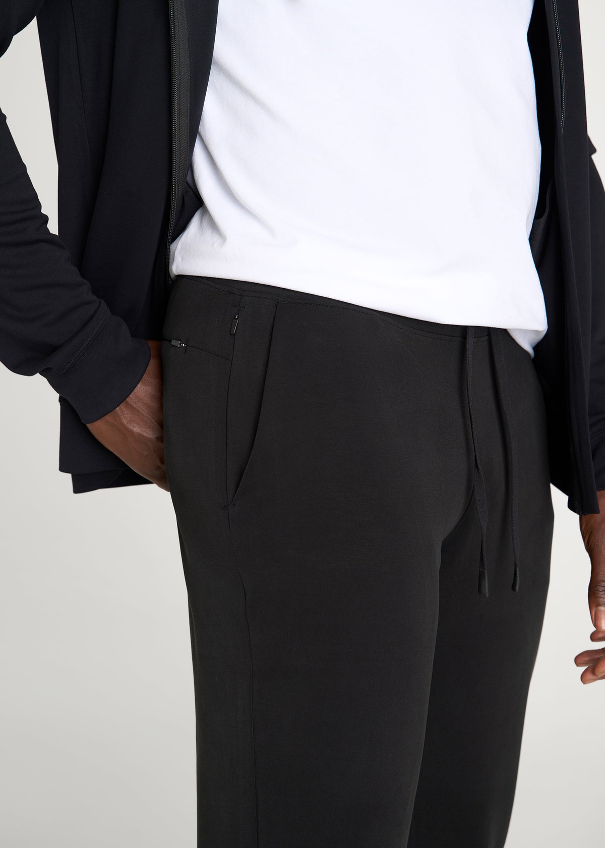 Neo Stretch Performance Joggers for Tall Men in Black