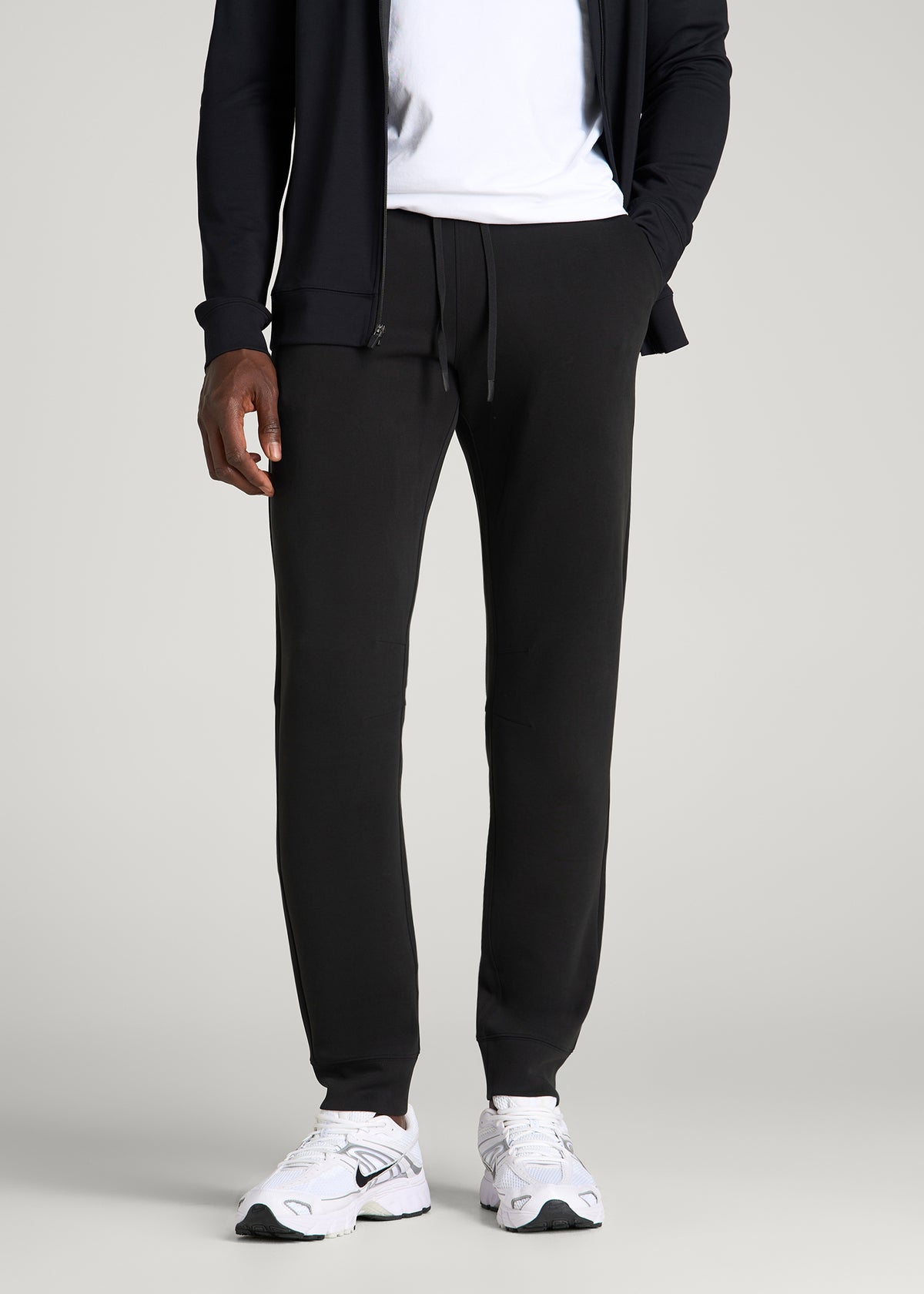 Neo Stretch Performance Joggers for Tall Men in Black