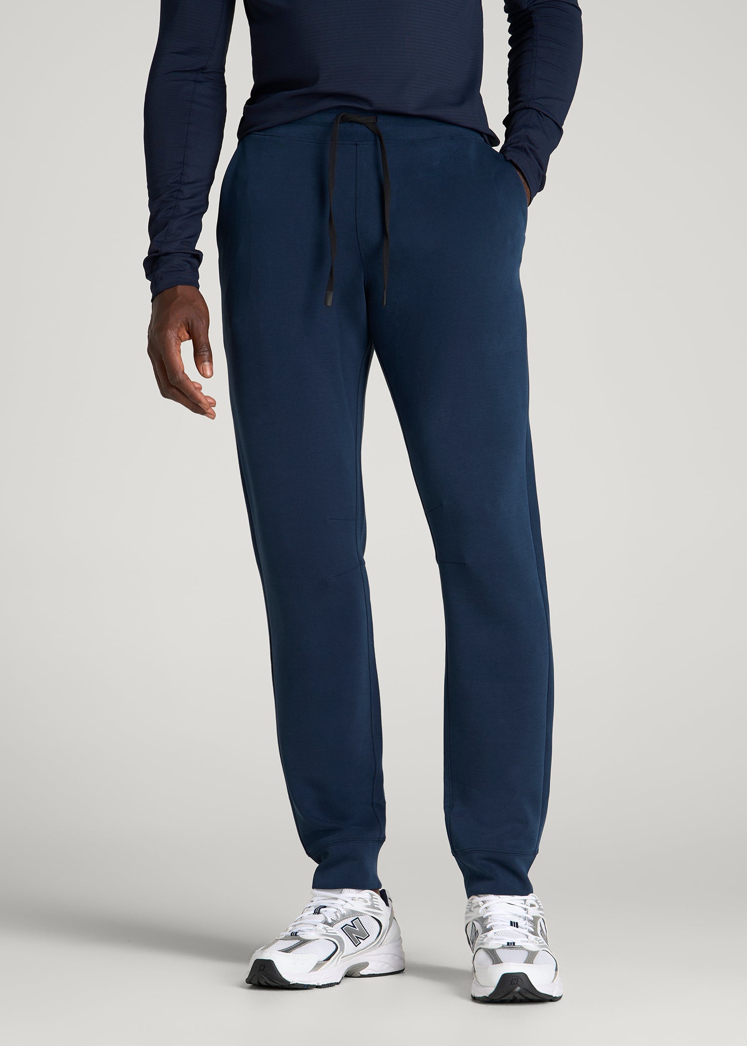 Neo Stretch Performance Joggers for Tall Men in Navy Blue