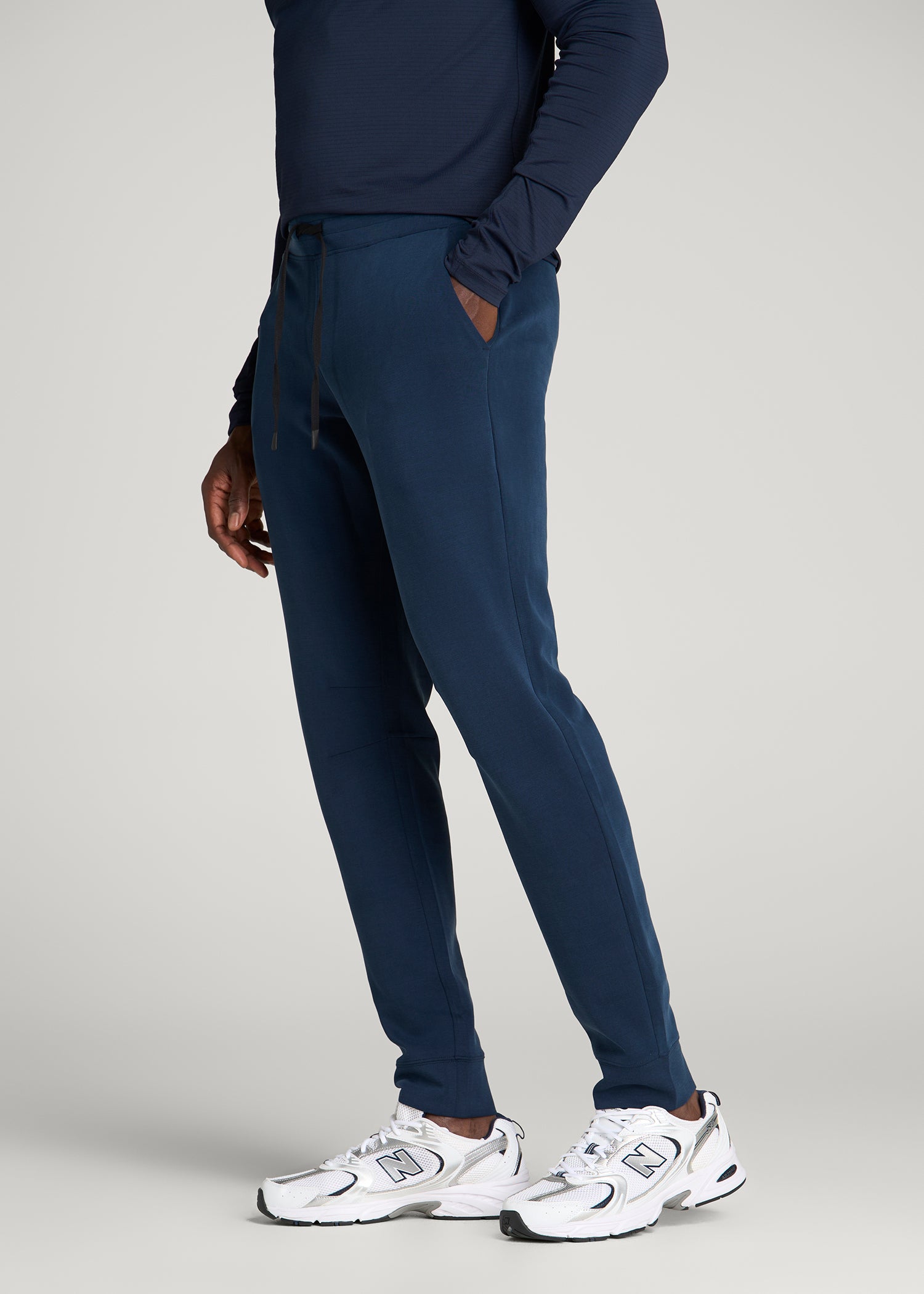 Neo Stretch Performance Joggers for Tall Men in Navy Blue
