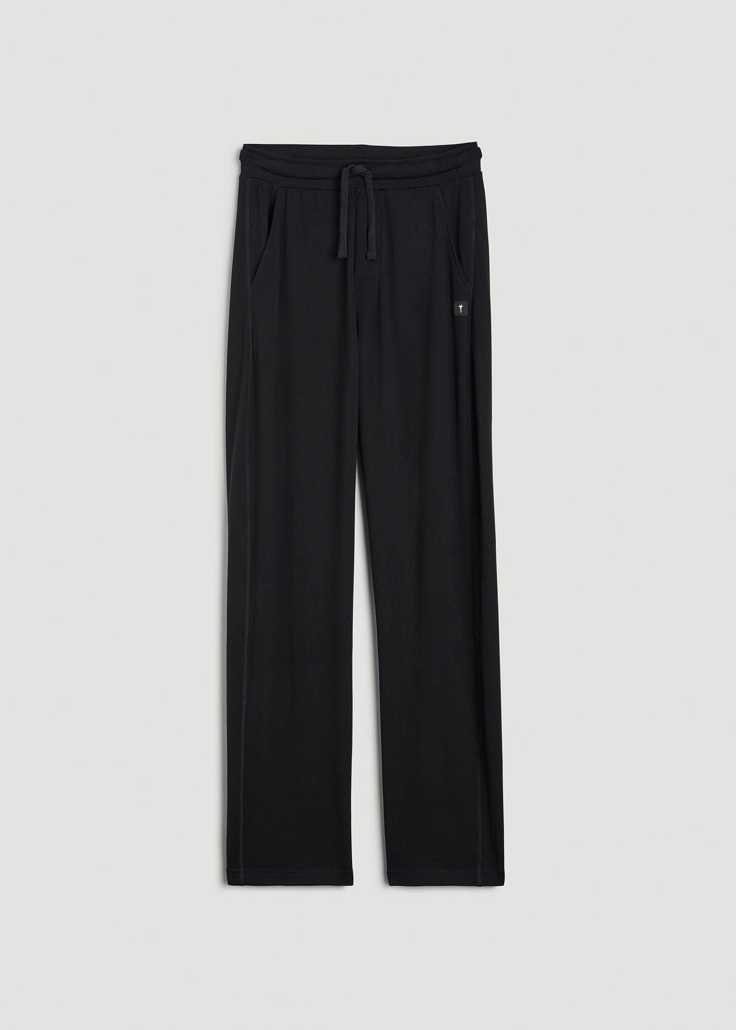 Open-Bottom Pajama Pants for Tall Men in Black