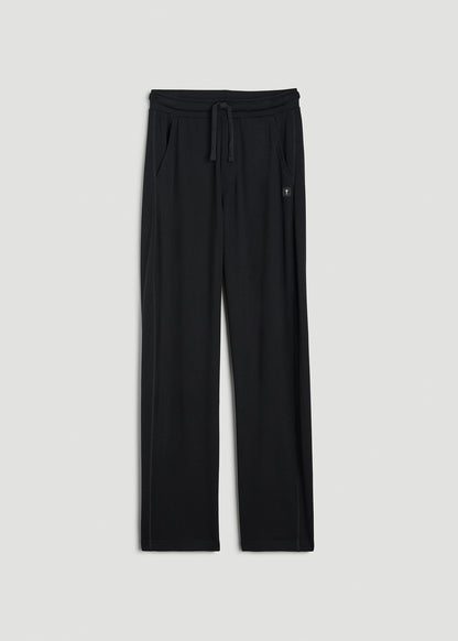 Open-Bottom Pajama Pants for Tall Men in Black