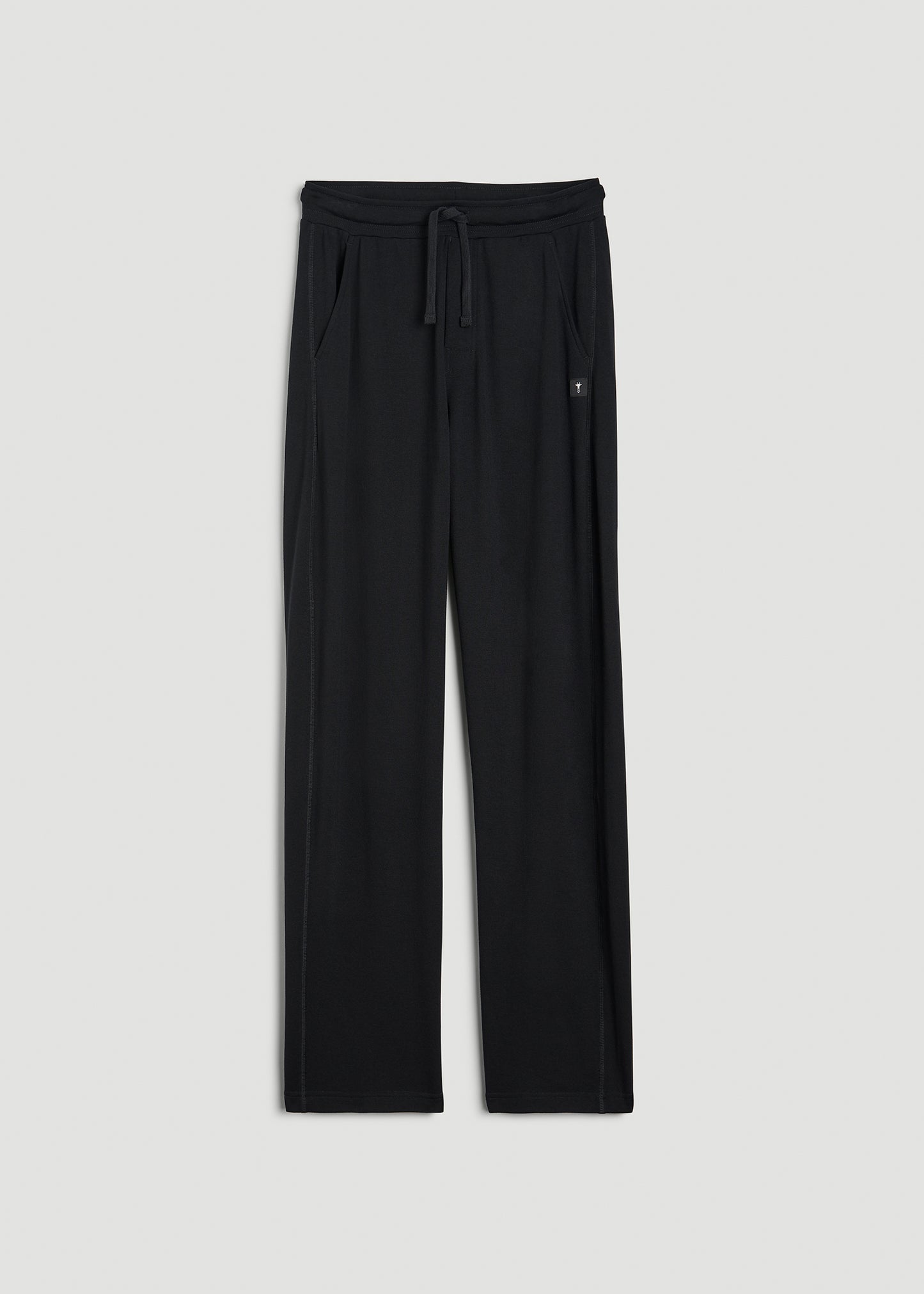 Open-Bottom Tall Men's Pajama Pants in Black