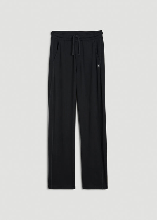 Open Bottom Tall Men's Pajama Pants in Black