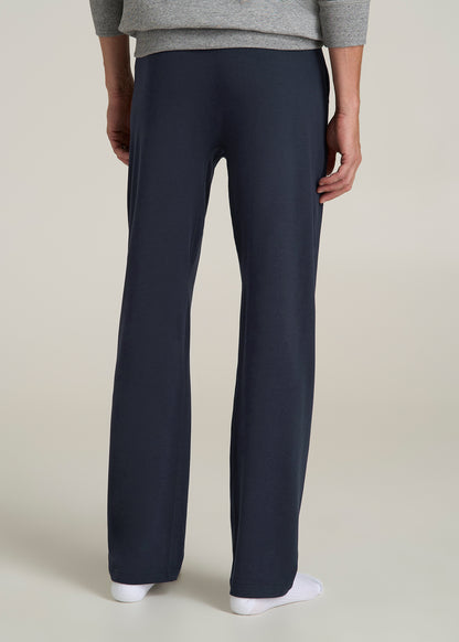 Open-Bottom Pajama Pants for Tall Men in Evening Blue