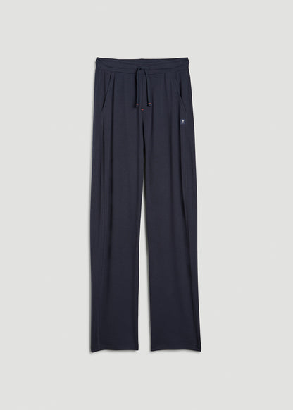 Open-Bottom Pajama Pants for Tall Men in Evening Blue