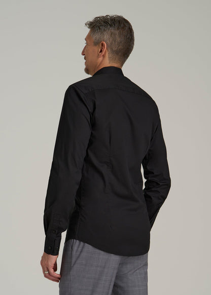 Oskar Button-Up Dress Shirt for Tall Men in Black