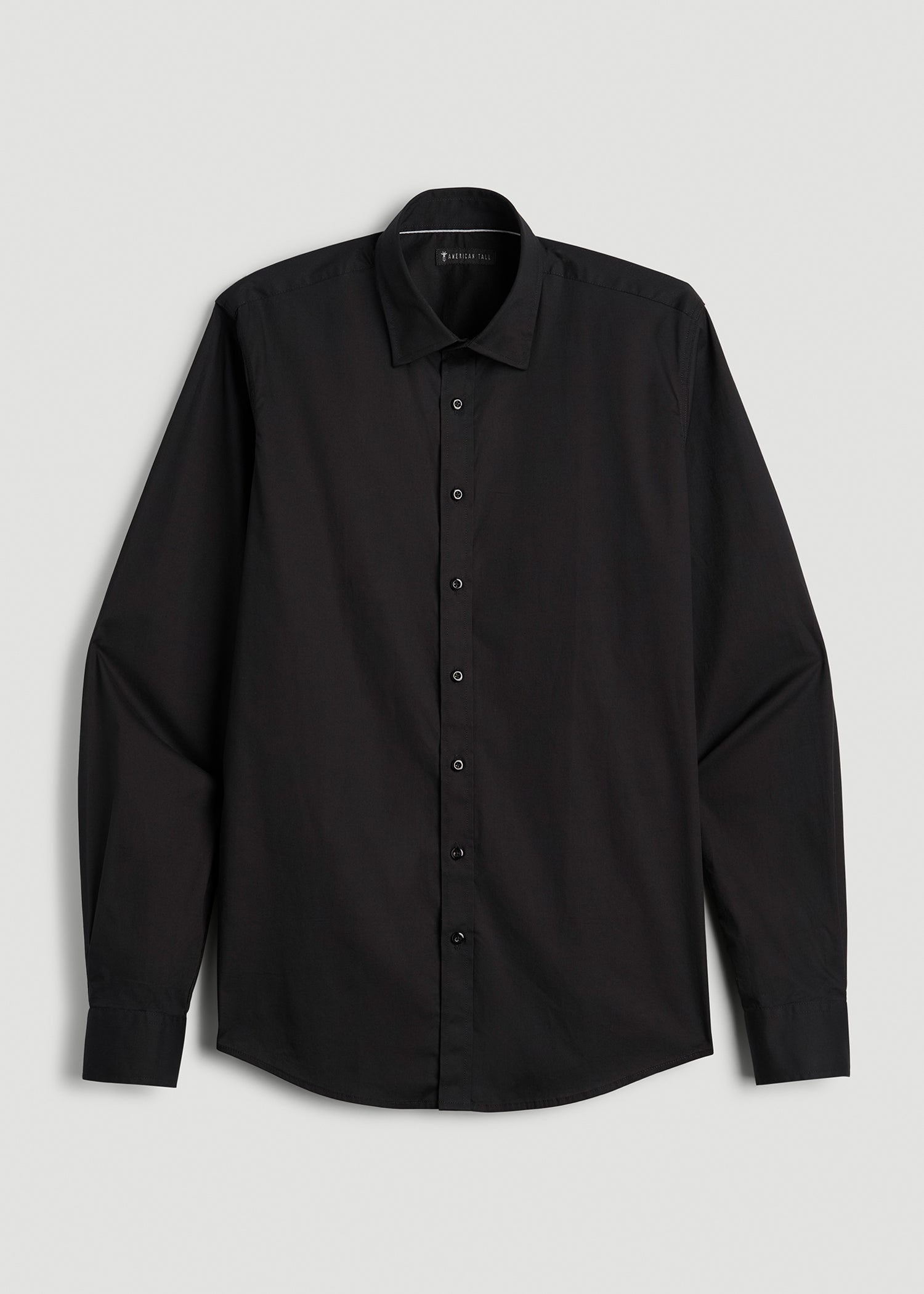 Oskar Button-Up Dress Shirt for Tall Men in Black