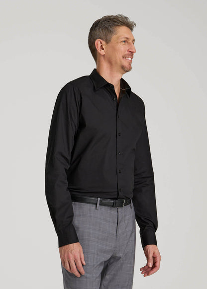 Oskar Easy Care Dress Shirt for Tall Men in Black M / Tall / Black Oskar Easy Care Dress Shirt for Tall Men in Black M / Tall / Black