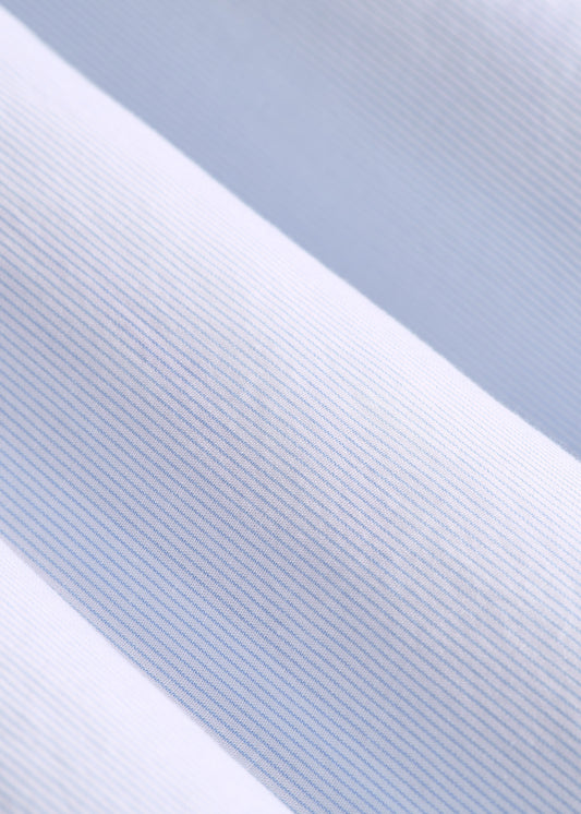 Oskar Button-Up Dress Shirt for Tall Men in Blue Mini Stripe