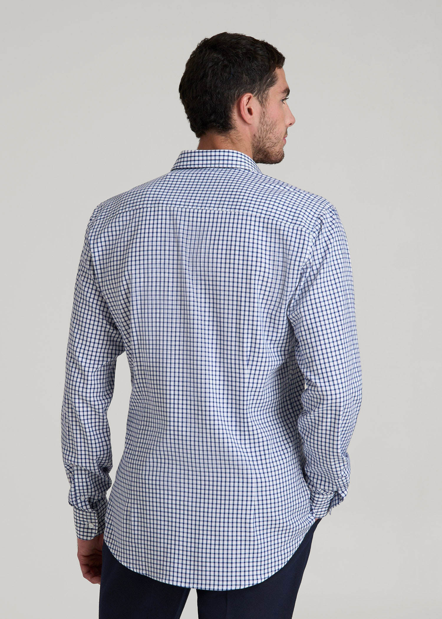 Oskar Easy Care Dress Shirt for Tall Men in Bright Blue Grid S / Tall / Bright Blue Grid Oskar Easy Care Dress Shirt for Tall Men in Bright Blue Grid S / Tall / Bright Blue Grid