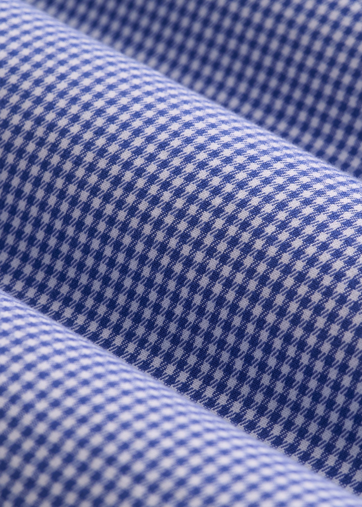 Oskar Button-Up Dress Shirt for Tall Men in Cobalt Mini Check