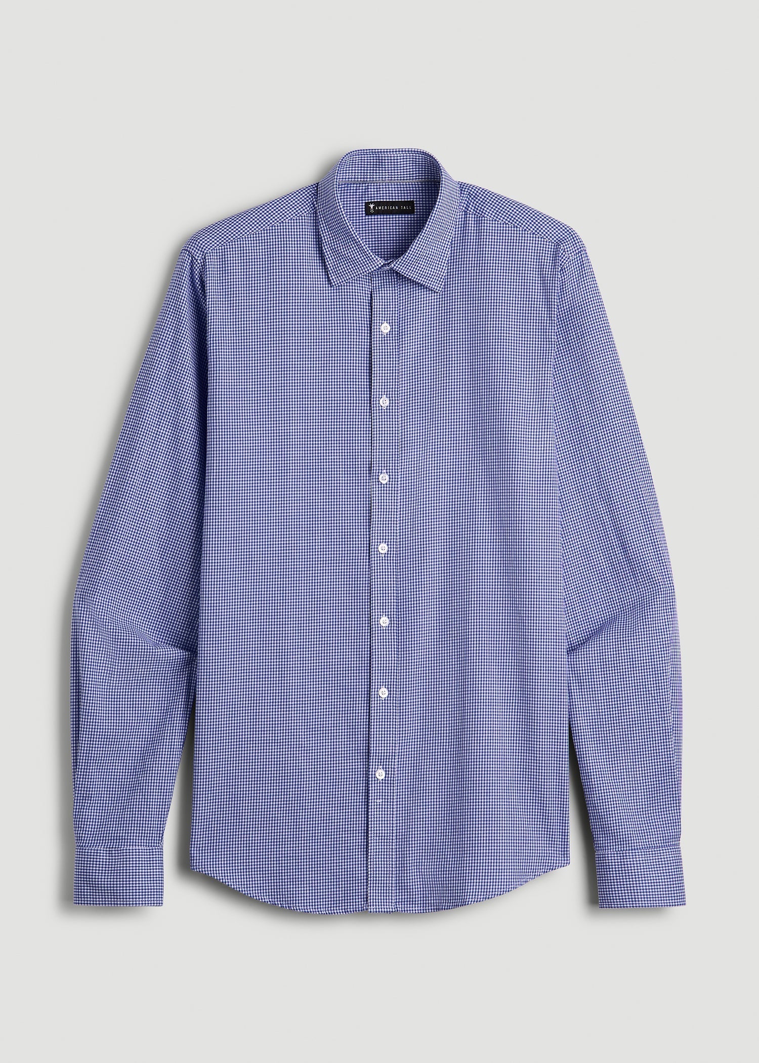 Oskar Easy Care Dress Shirt for Tall Men in Cobalt Mini Check M / Extra Tall / Cobalt Mini Check Oskar Easy Care Dress Shirt for Tall Men in Cobalt Mini Check M / Extra Tall / Cobalt Mini Check