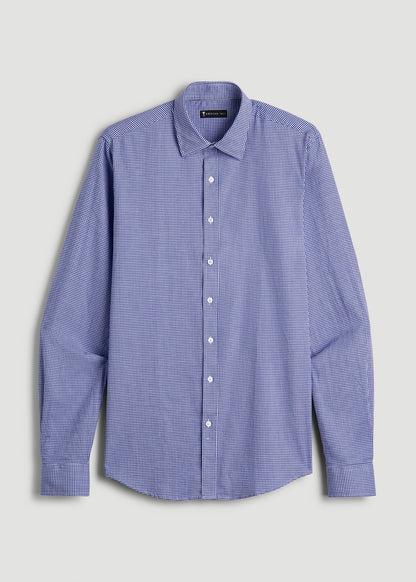 Oskar Easy Care Dress Shirt for Tall Men in Cobalt Mini Check L / Tall / Cobalt Mini Check Oskar Easy Care Dress Shirt for Tall Men in Cobalt Mini Check L / Tall / Cobalt Mini Check