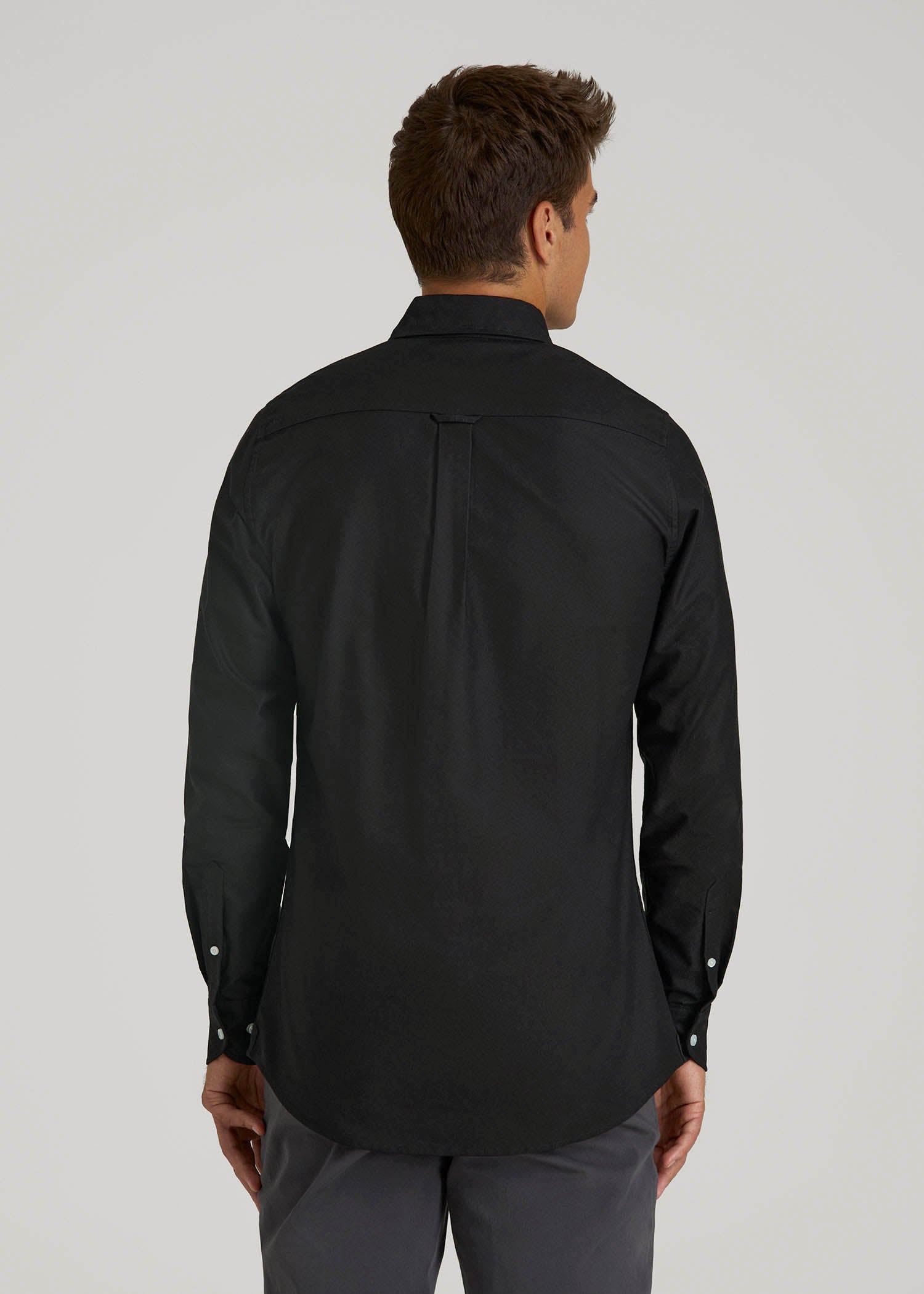Oxford Cloth Button Down Shirt for Tall Men in Deep Black L / Tall / Deep Black Oxford Cloth Button Down Shirt for Tall Men in Deep Black L / Tall / Deep Black