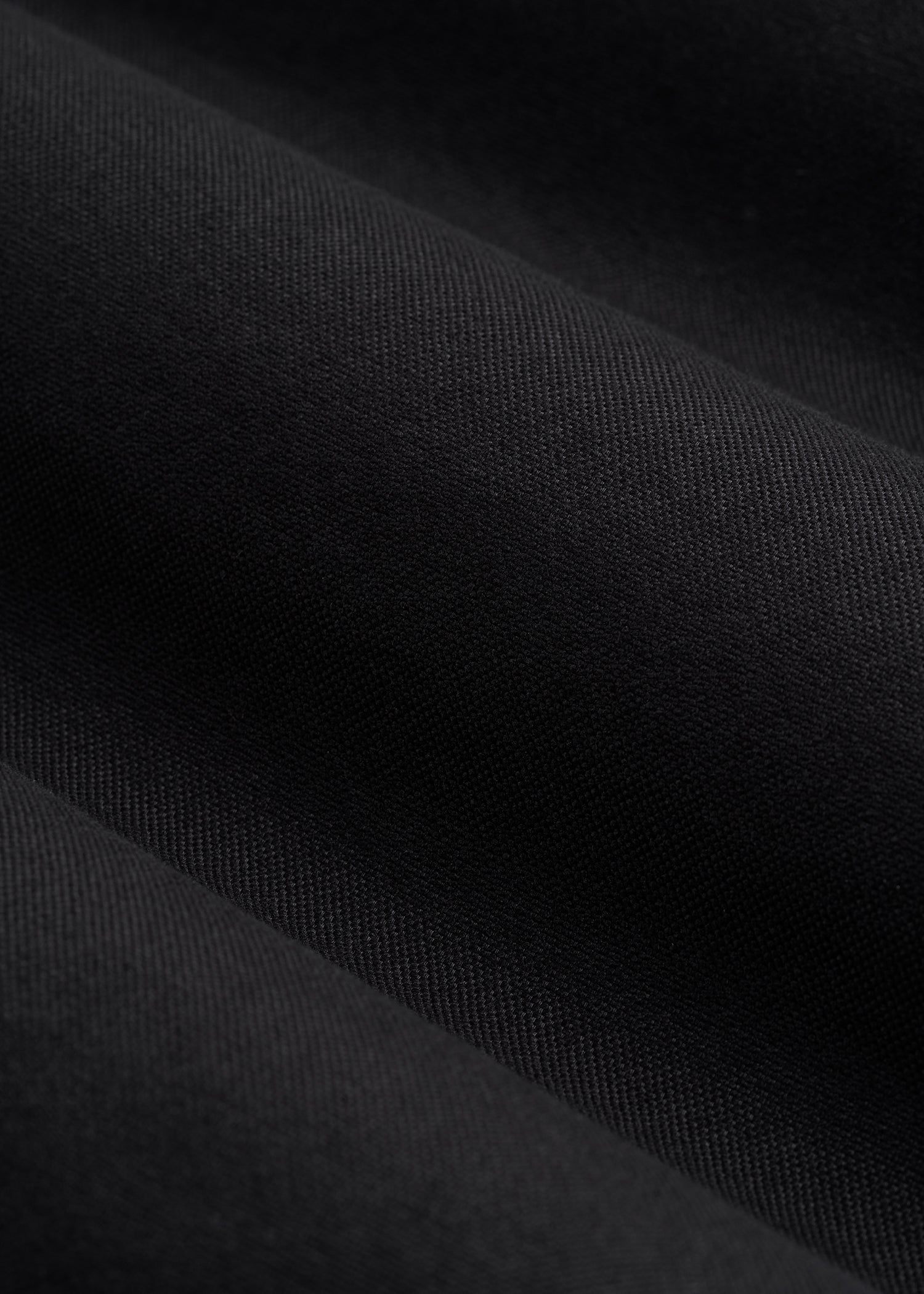 Oxford Cloth Button Down Shirt for Tall Men in Deep Black