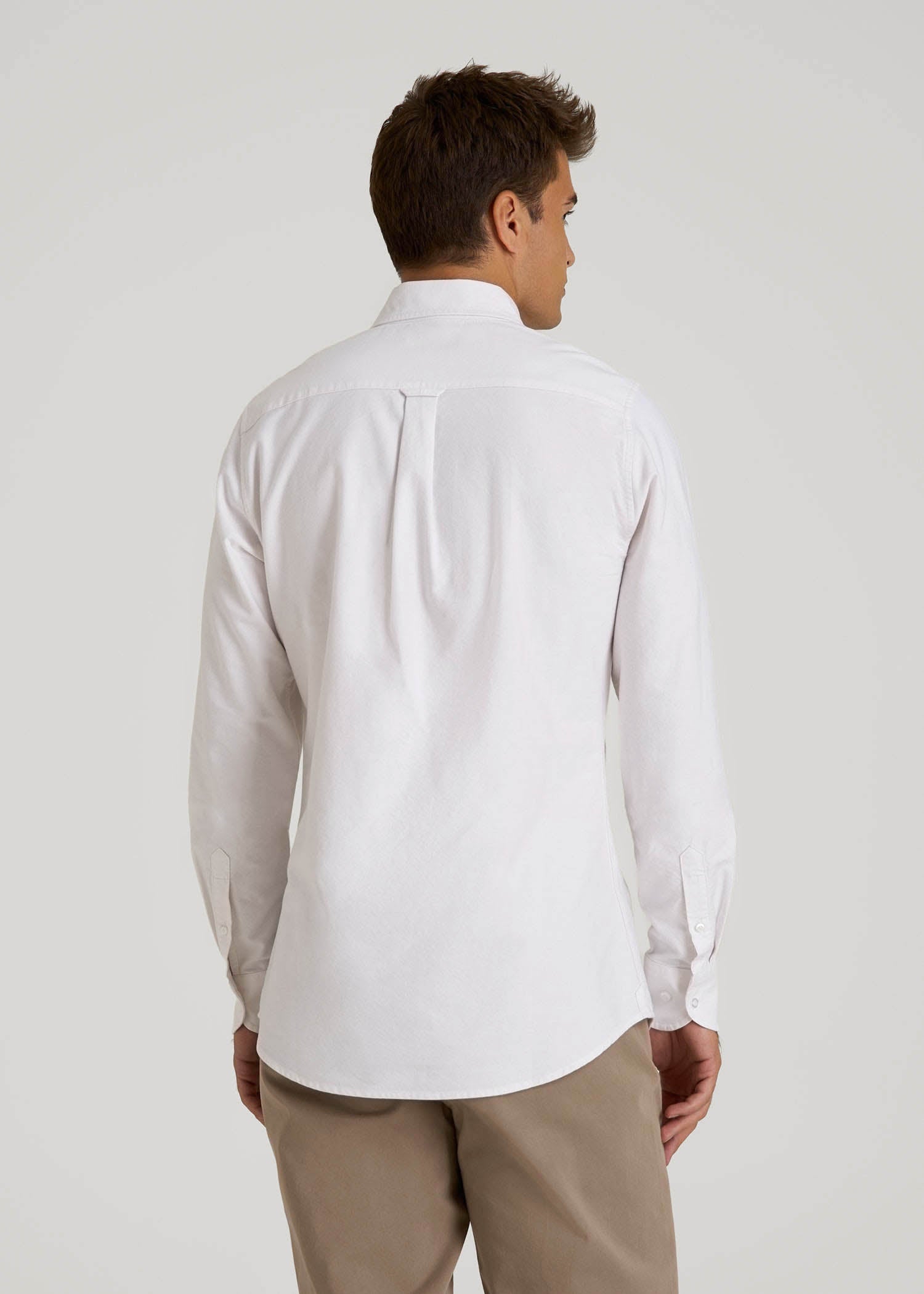 Oxford Cloth Button Down Shirt for Tall Men in Optic White XL / Extra Tall / Optic White