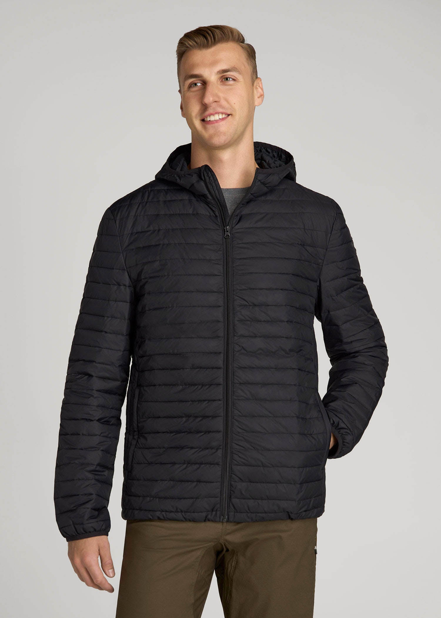Packable Puffer Jacket for Tall Men