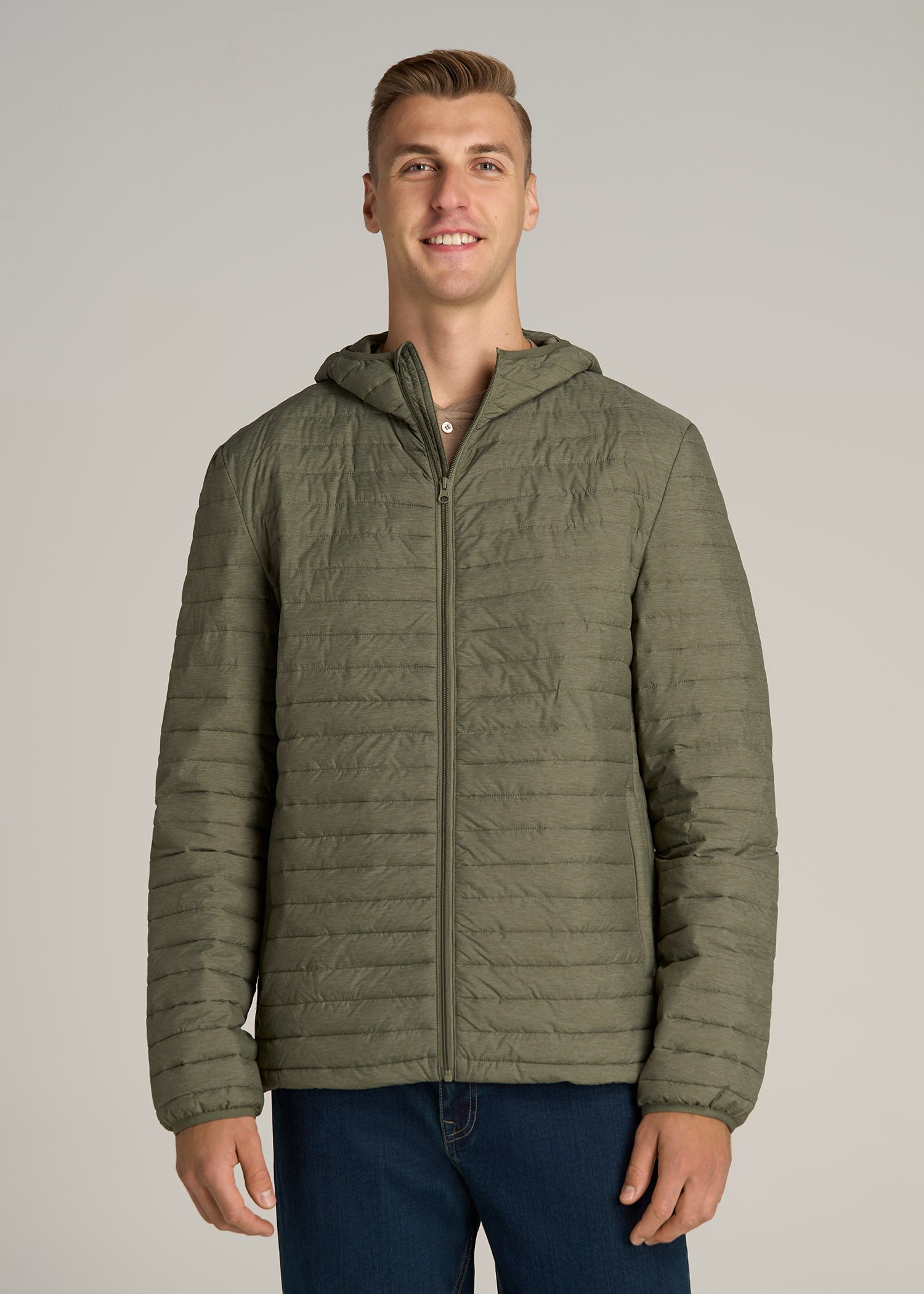 Tall Men's Packable Puffer Jacket | American Tall