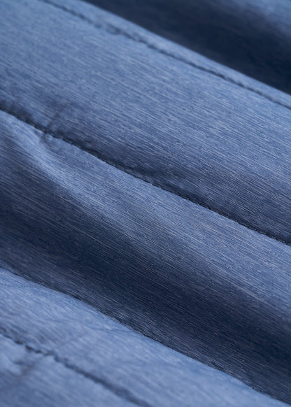 Packable Puffer Jacket for Tall Men in Steel Blue