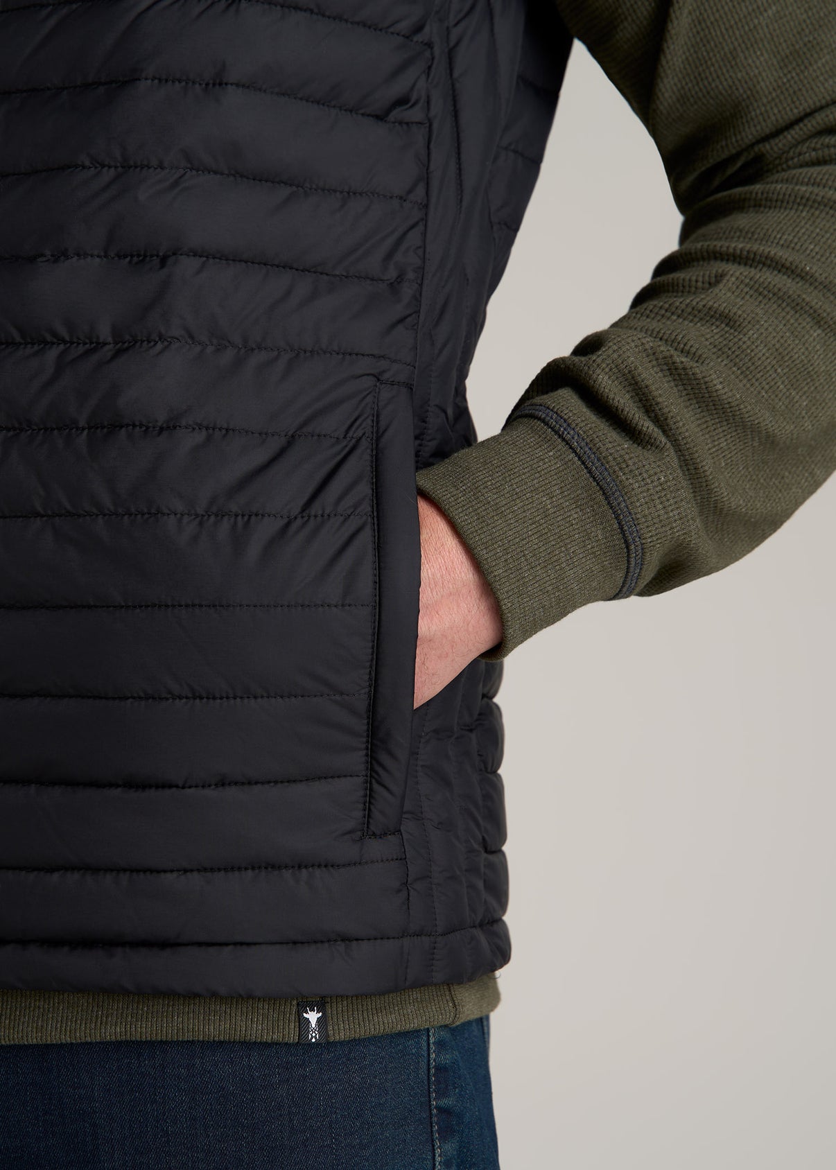 Tall Men's Packable Puffer Vest | American Tall