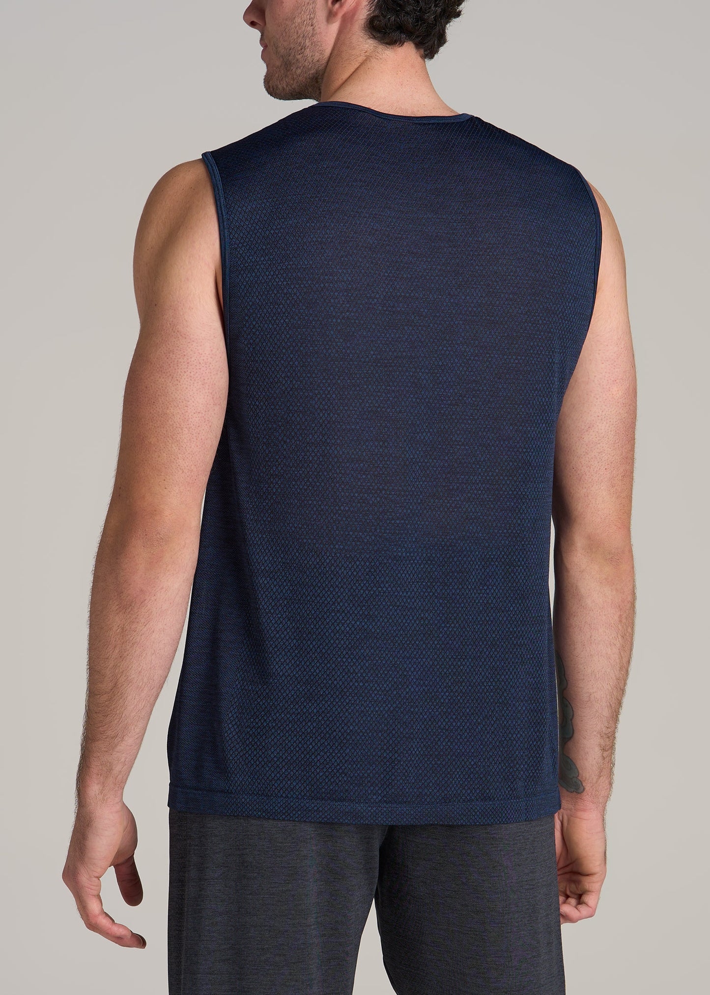 A.T. Performance Engineered Tall Tank Top in Navy Mix