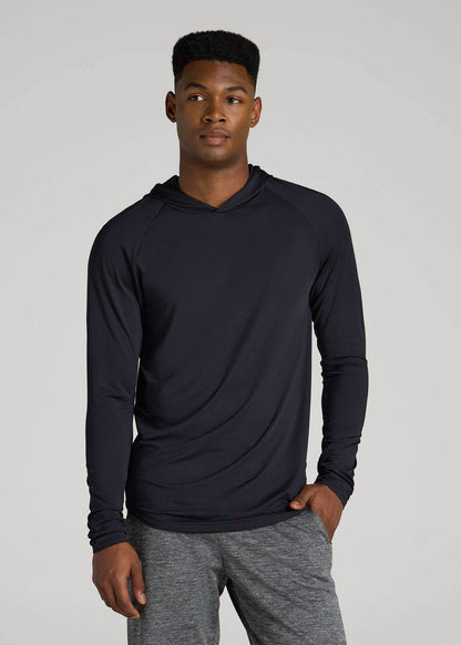 A.T. Performance Training Hoodie for Tall Men in Black