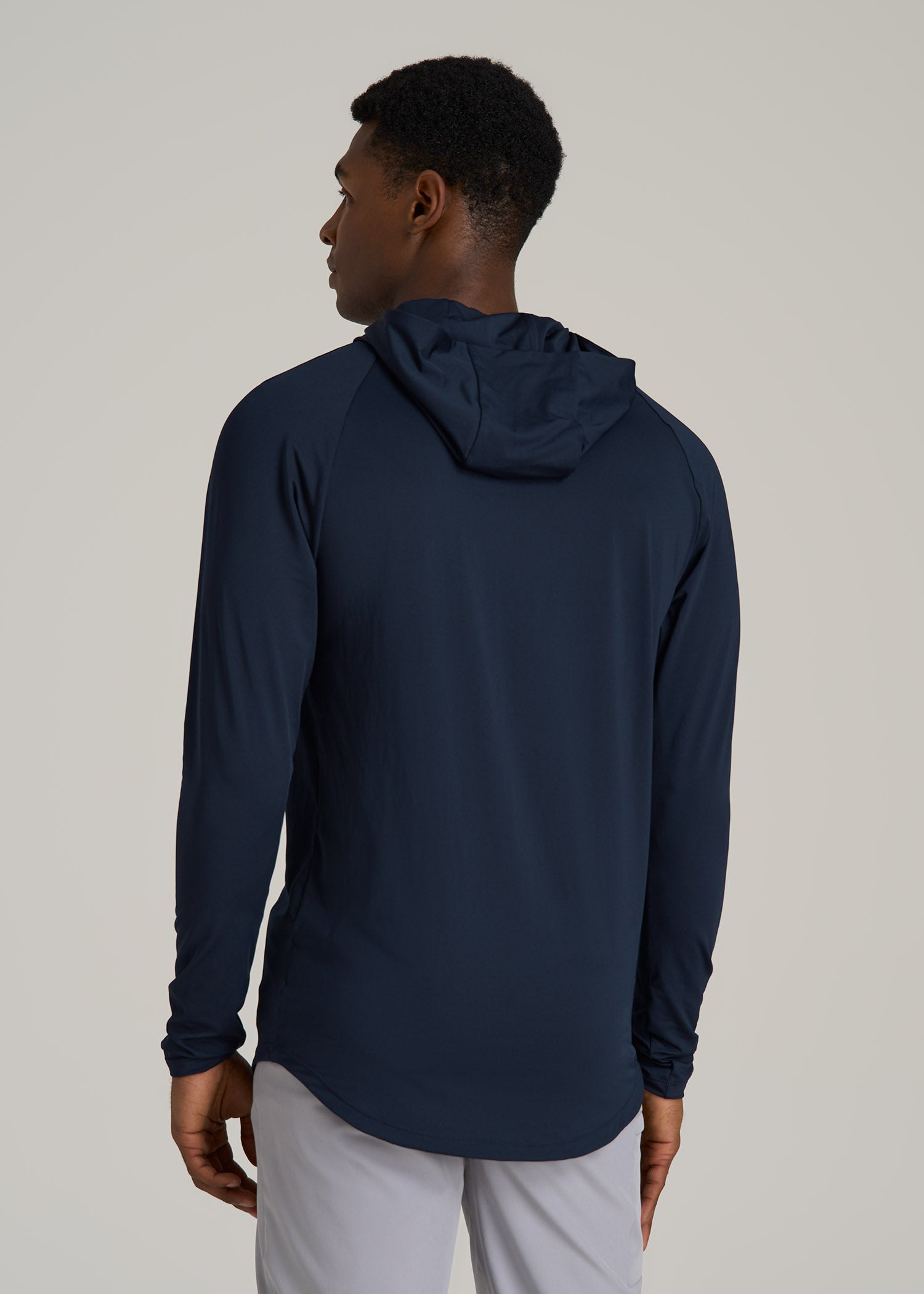 A.T. Performance Training Hoodie for Tall Men in Evening Blue